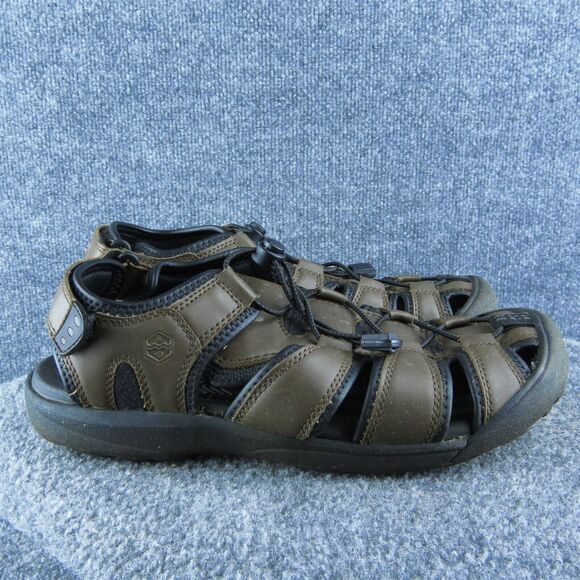 Khombu Travis Men Fisherman Sandals Size 10 Medium Brown Synthetic Drawstring - Picture 4 of 10
